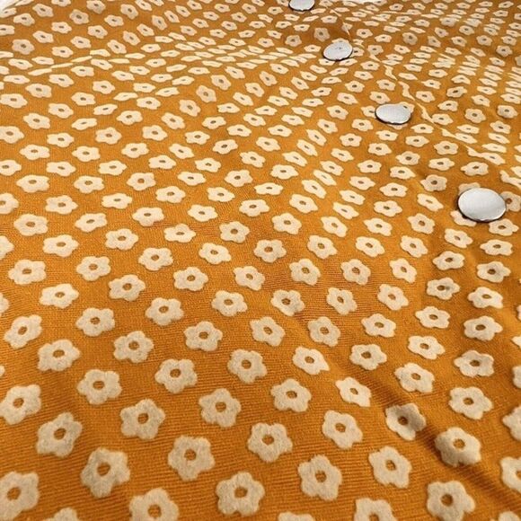 & Other Stories Women's A-Line Yellow Retro Flower Mini Skirt Button Front Sz 4 - Picture 5 of 11